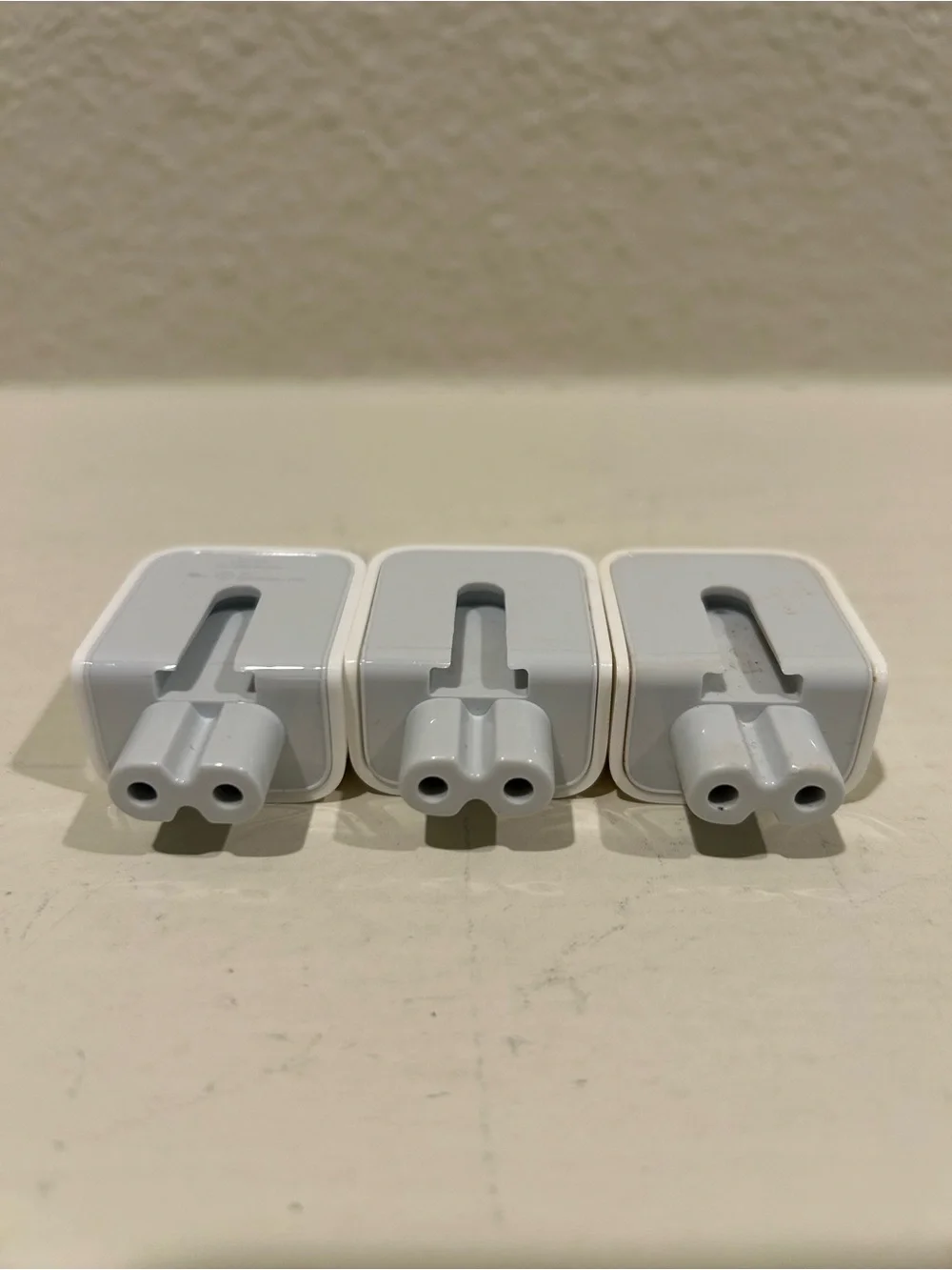 Apple duckhead wall 2 prongWhite Cell Phone Power Adapter  (Set of 3)